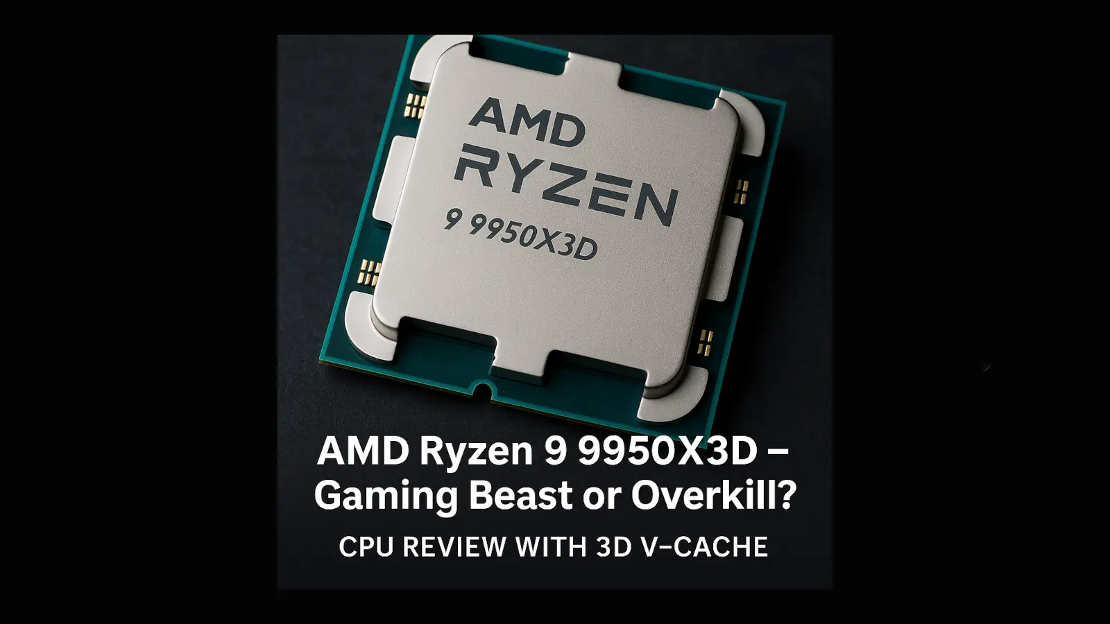 Close-up photo of AMD Ryzen 9 9950X3D processor used for gaming and productivity