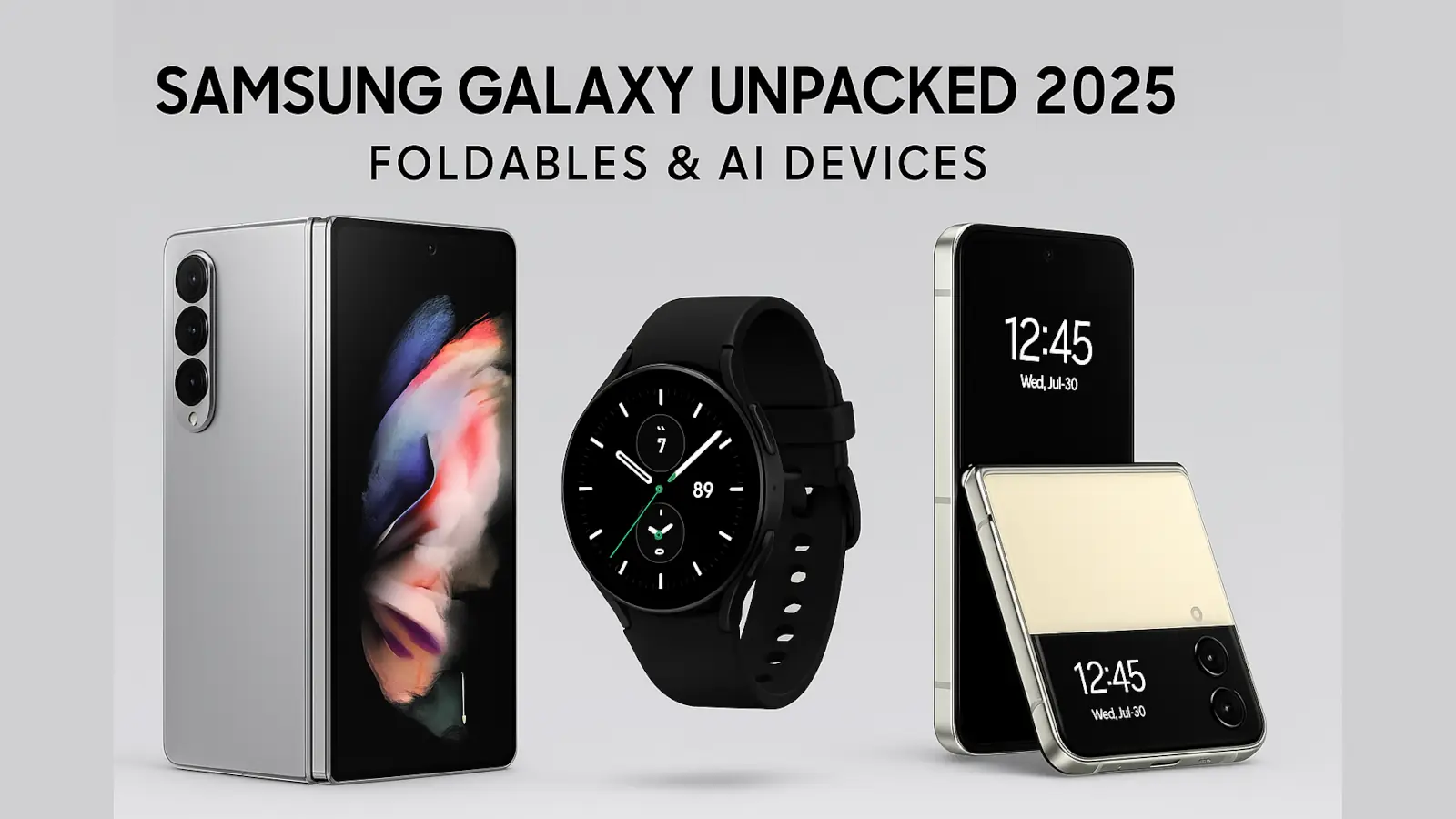 Samsung Galaxy Unpacked 2025 foldables and smartwatches