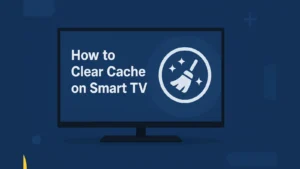 How to Clear Cache on Smart TV – modern flat design illustration